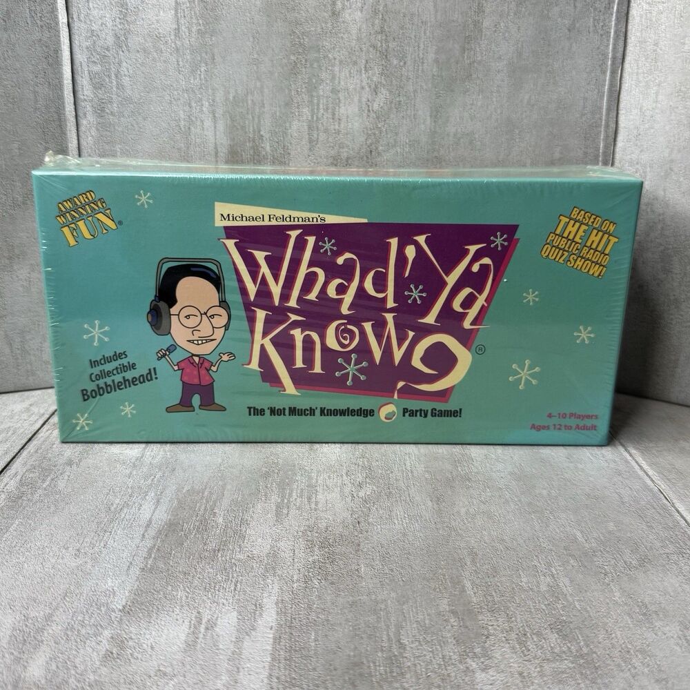 Michael Feldman's Whad'Ya Know Party Trivia Game with Collectible Bobblehead